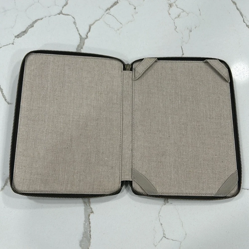 Hair on animal hide tablet holder